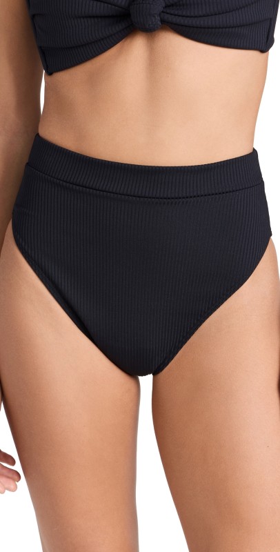 Montce Paulina Bikini Bottoms Black Rib
