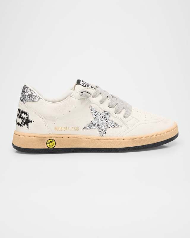 BALLSTAR NAPPA UPPER GLITTER STAR AND HEEL LACE UP