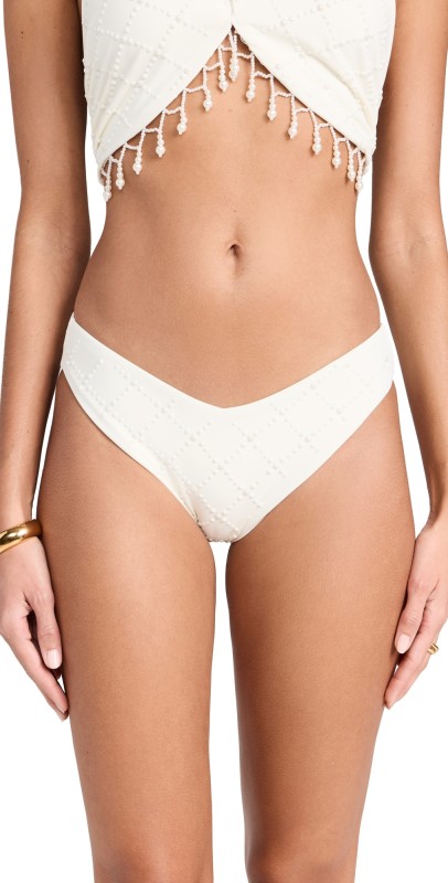 Beach Riot Vanessa Bikini Bottoms Ivory Pearl