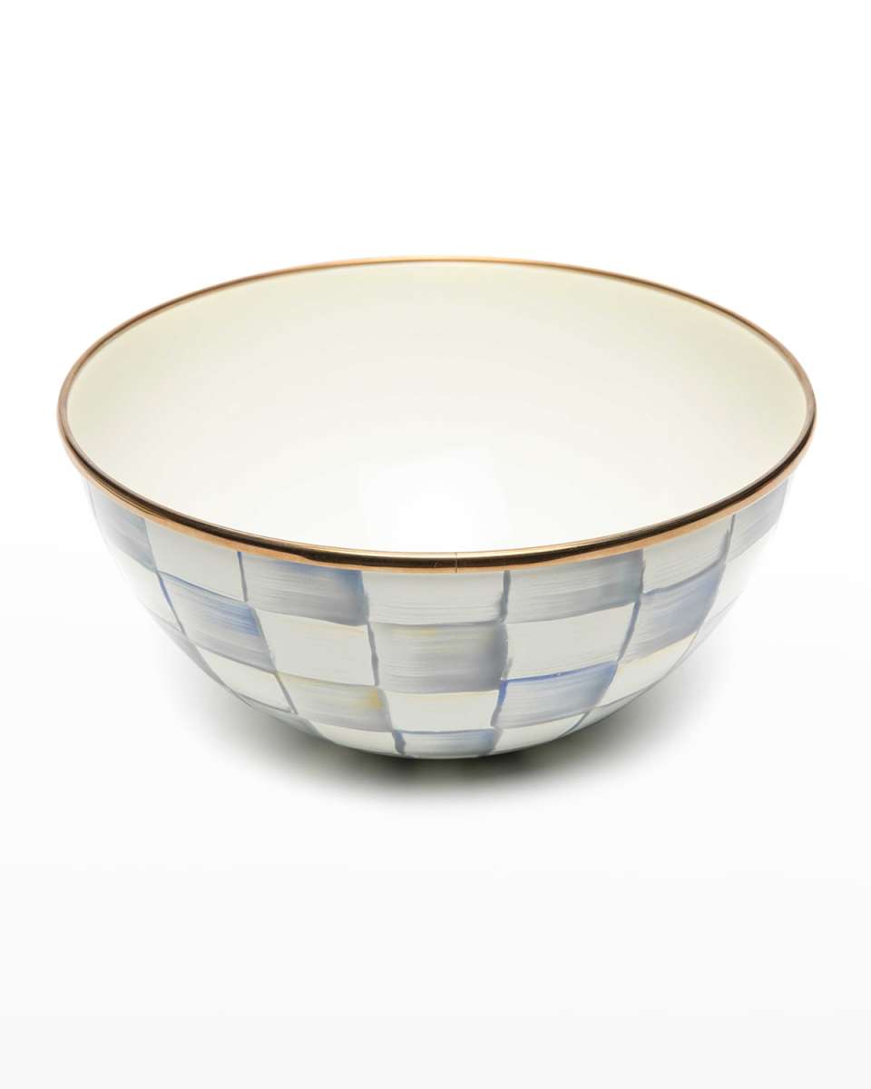Sterling Check Enamel Everyday Bowl, Small