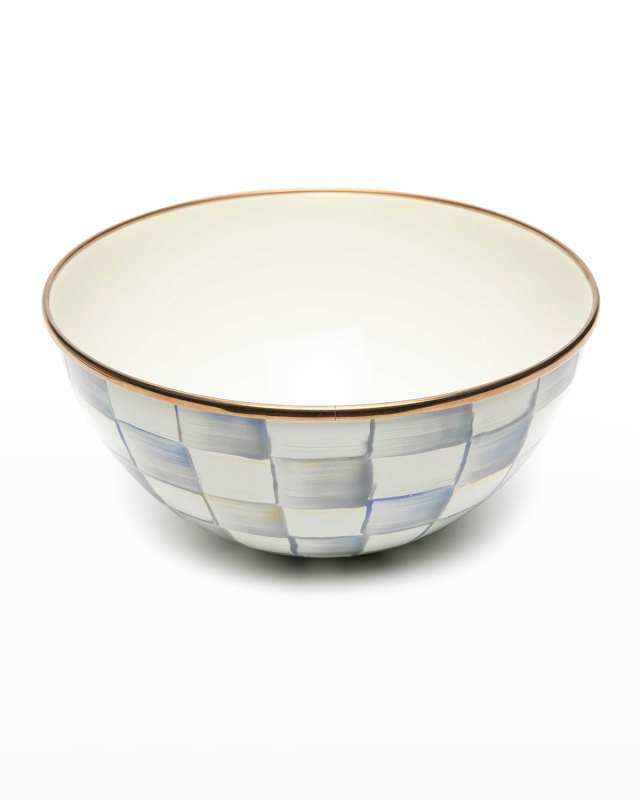 Sterling Check Enamel Everyday Bowl, Small