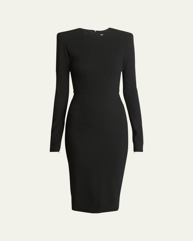 Sheath Wool Midi Dress
