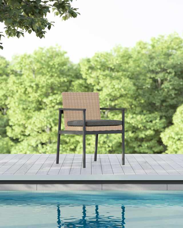 Terra Dining Chair With Slate Cushion, Set of 2