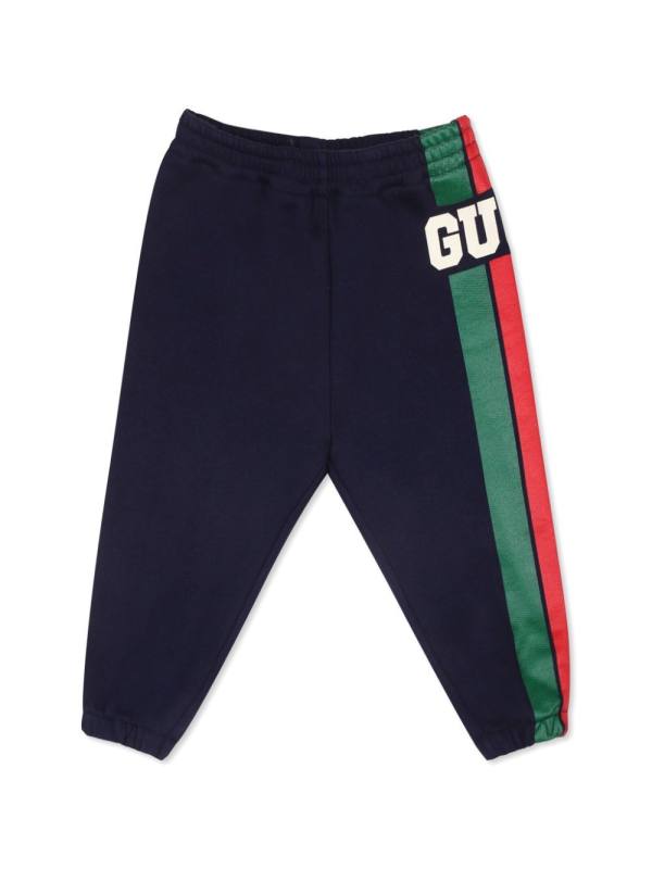 logo-print trousers