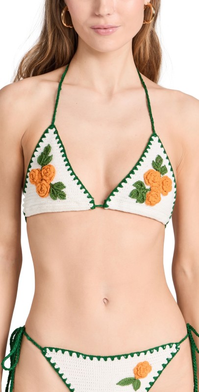 RHODE Bikini Top Marigold Crochet