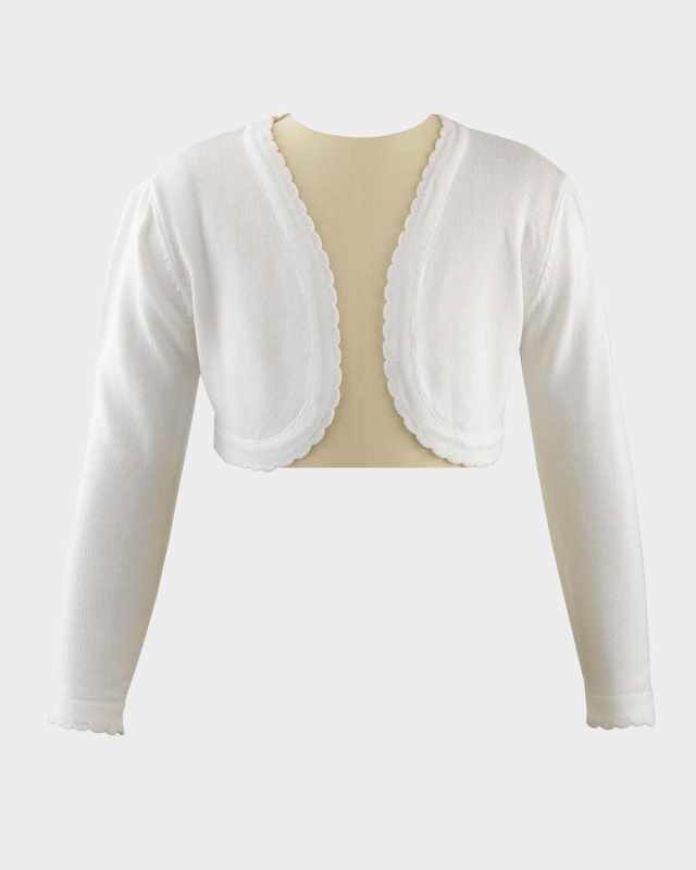 Girl's Scalloped Trim Bolero, Size 2-10