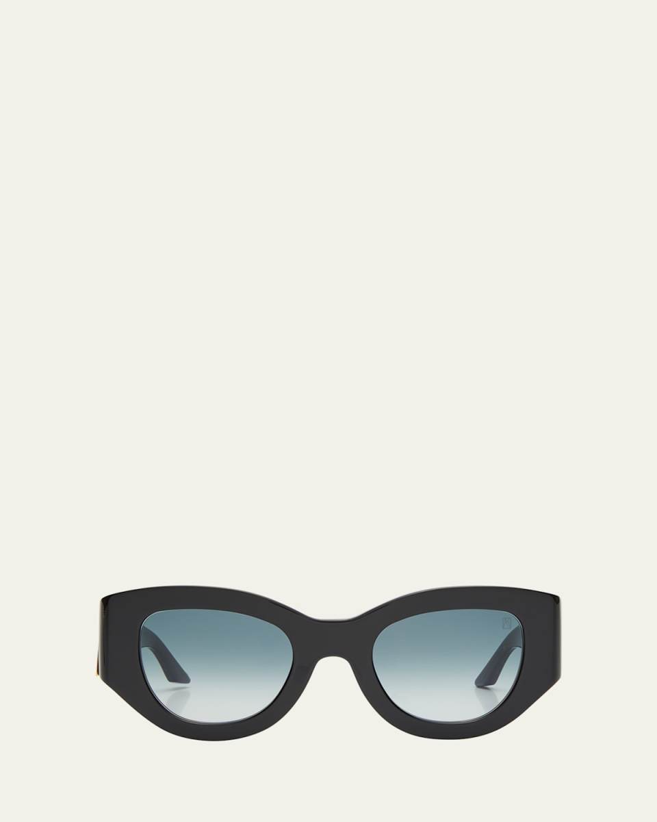 Lucky Goes to Vegas Embellished Acetate & Metal Cat-Eye Sunglasses