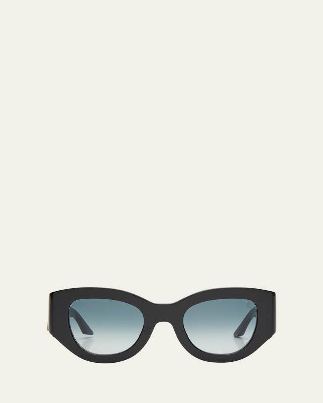 Lucky Goes to Vegas Embellished Acetate & Metal Cat-Eye Sunglasses