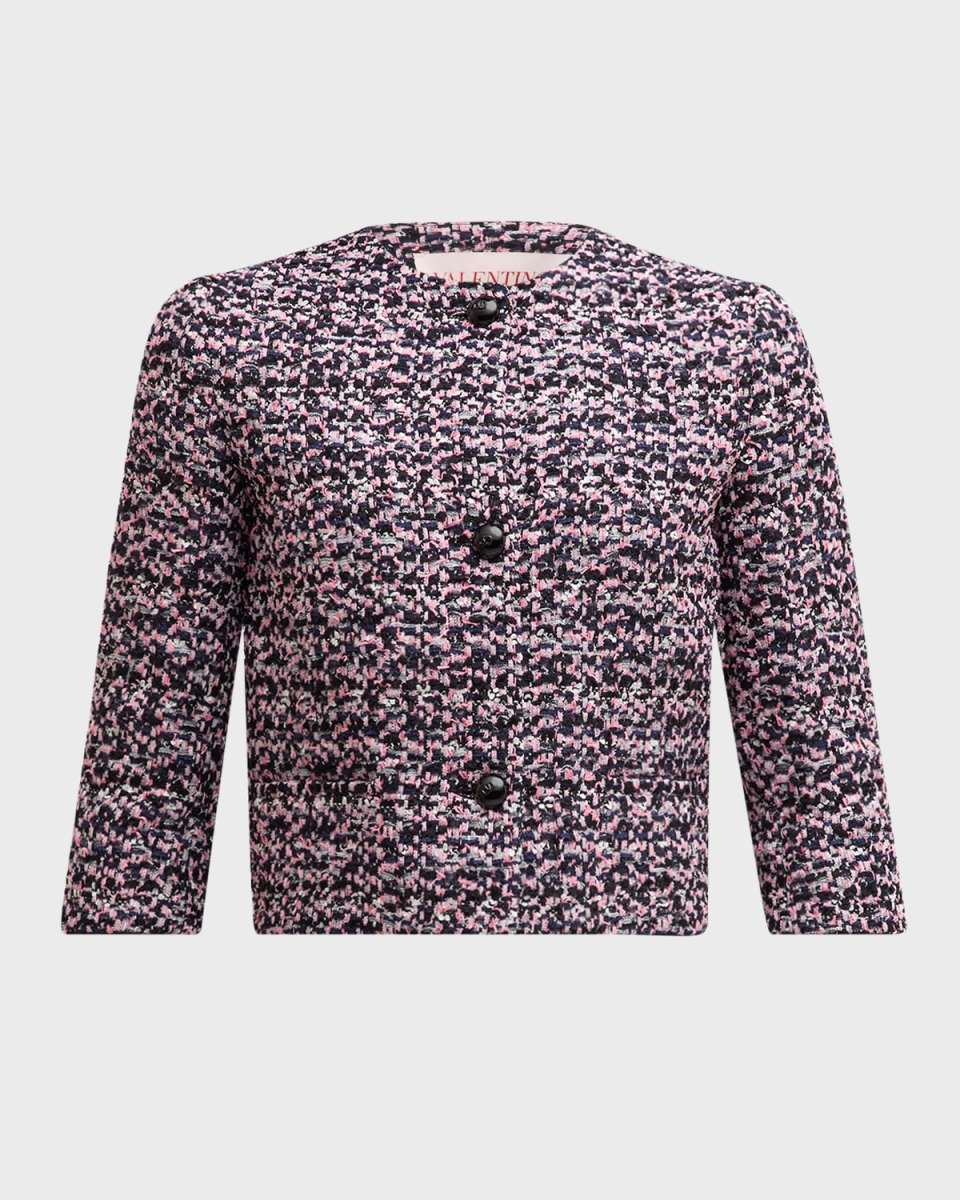 Mossi Ribbon Tweed Short Jacket