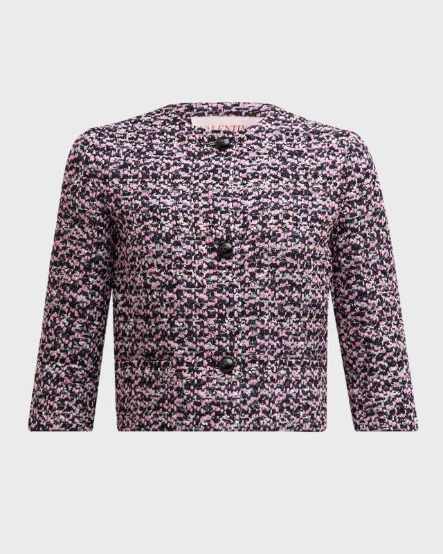 Mossi Ribbon Tweed Short Jacket