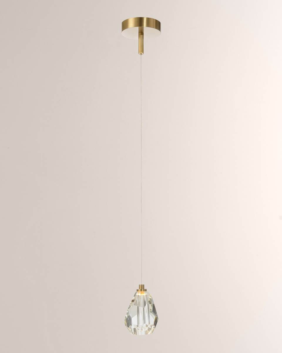 Faceted Chunk Crystal Single-Light Pendant