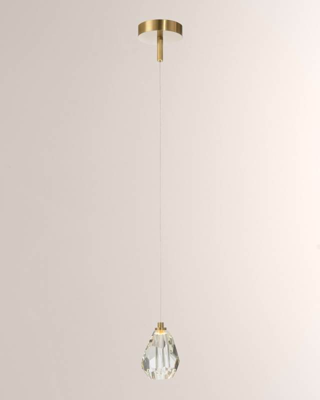 Faceted Chunk Crystal Single-Light Pendant