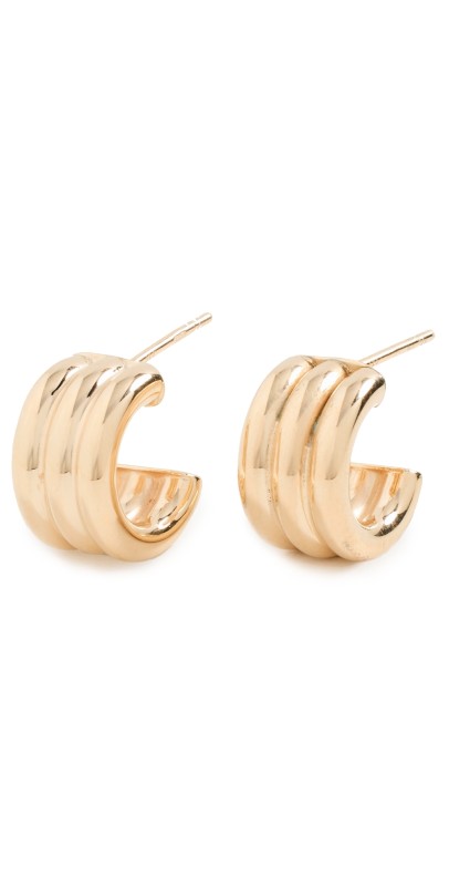 Jennifer Zeuner Jewelry Allegra 1/2 Hoop Gold