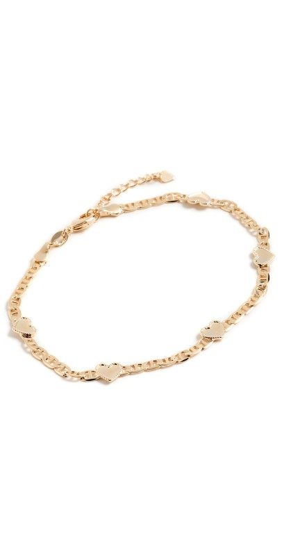 Alexa Leigh Mariner Heart Anklet Gold