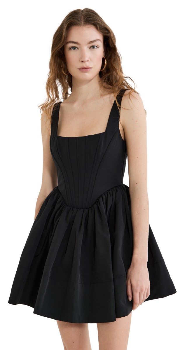 STAUD Landscape Dress Black