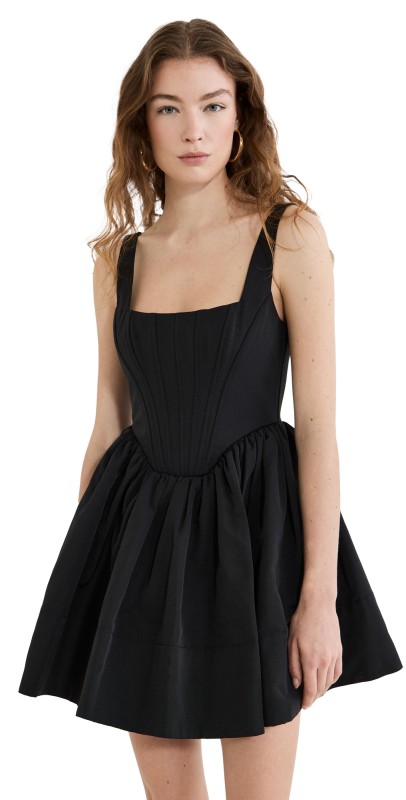 STAUD Landscape Dress Black