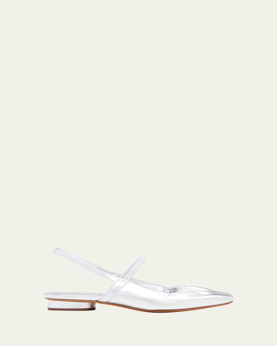 Venice Metallic Slingback Ballerina Flats