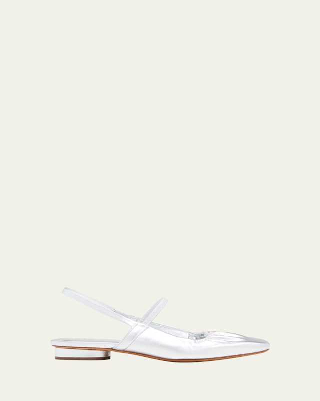 Venice Metallic Slingback Ballerina Flats