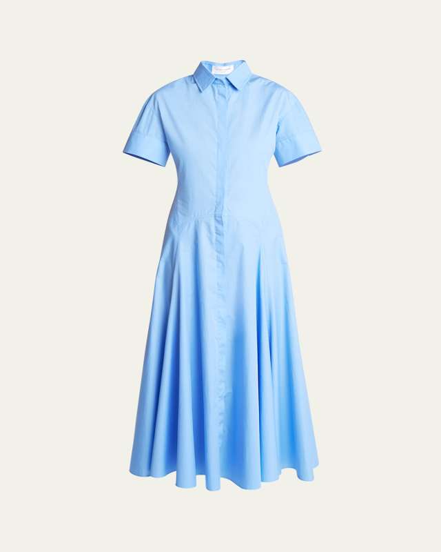 Panelled Button-Front Shirtdress