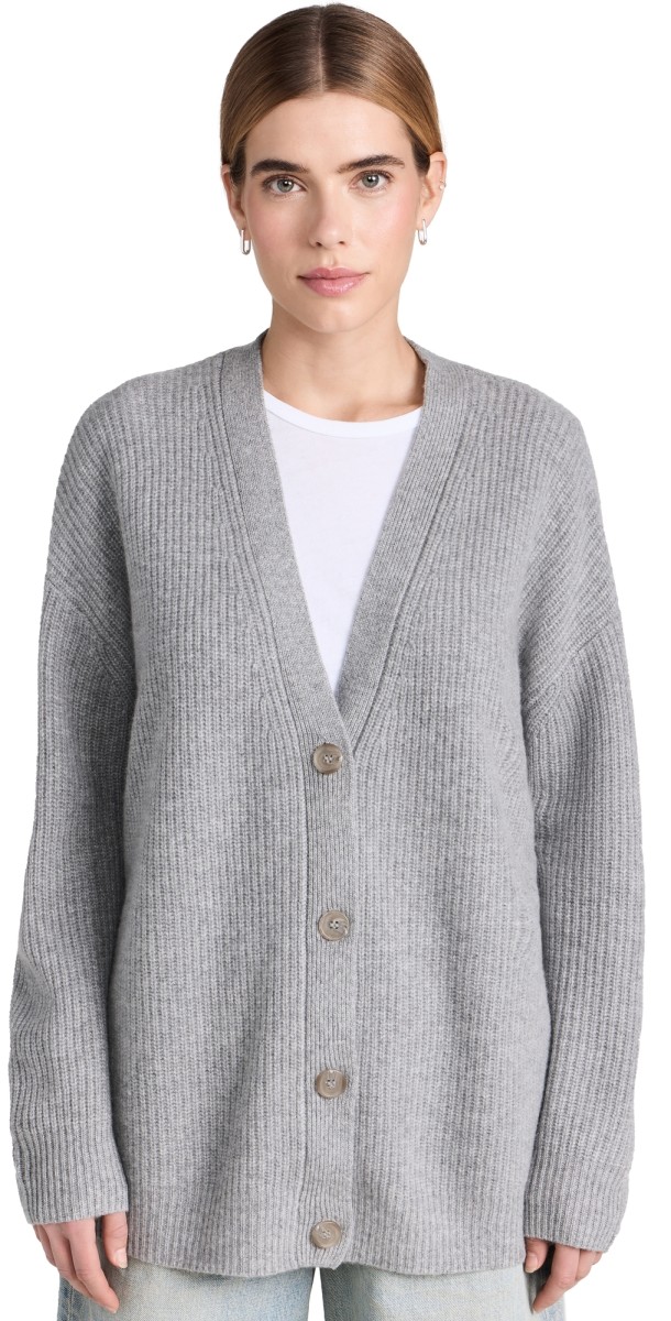 Jenni Kayne Cashmere Cocoon Cardigan Heather Grey