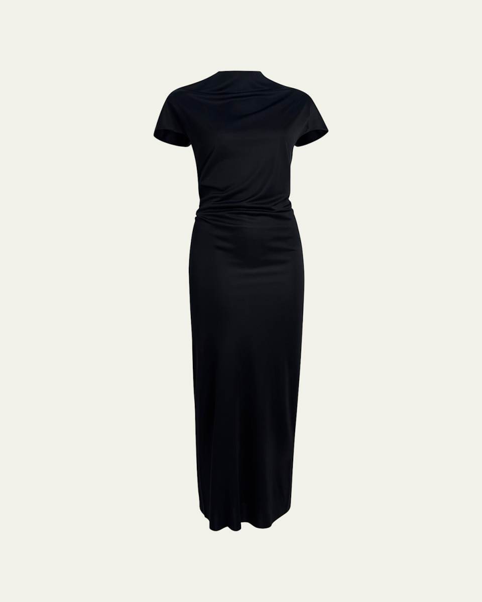 Yenza Draped Jersey Body-Con Dress
