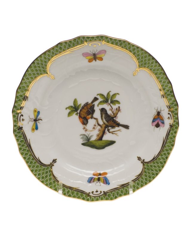 Rothschild Bird Green Motif 12 Bread & Butter Plate