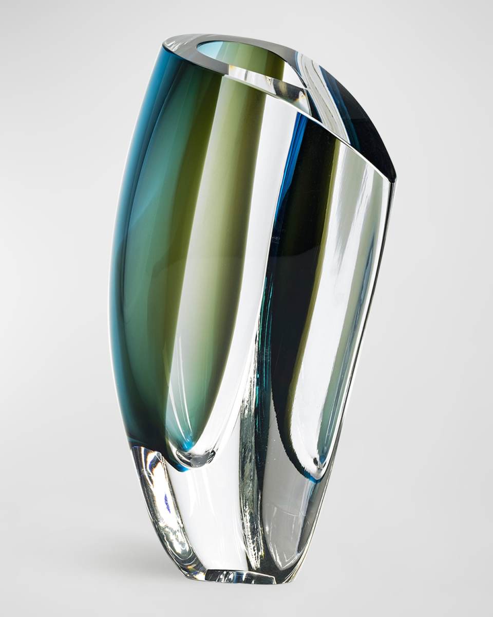 Large Mirage Vase - Forest Green and Blue