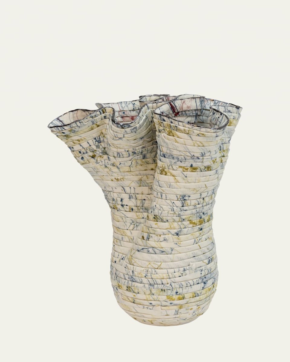Snowy Flowers Vase