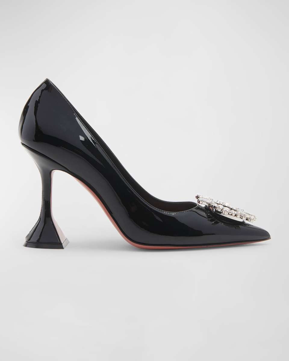 Begum Patent Crystal Ornament Pumps