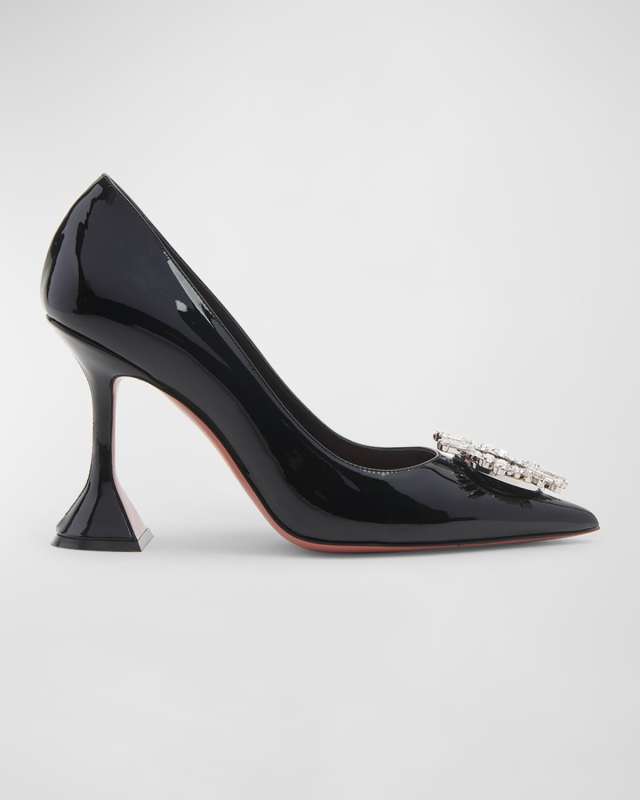 Begum Patent Crystal Ornament Pumps