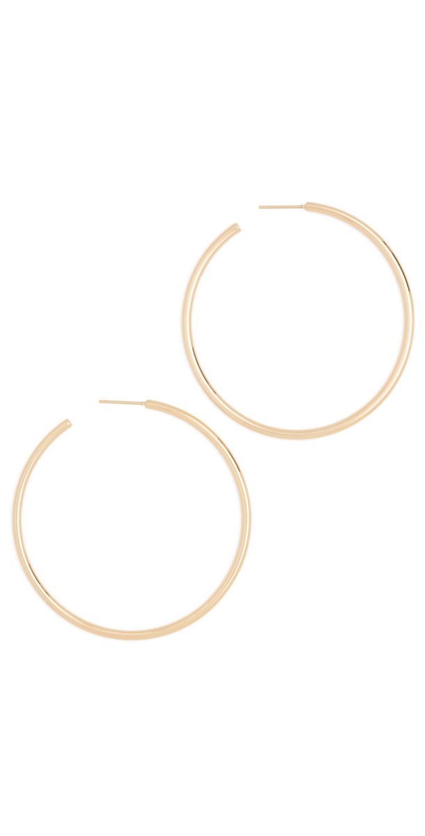 Jennifer Fisher 2 Thread Hoops Yellow Gold