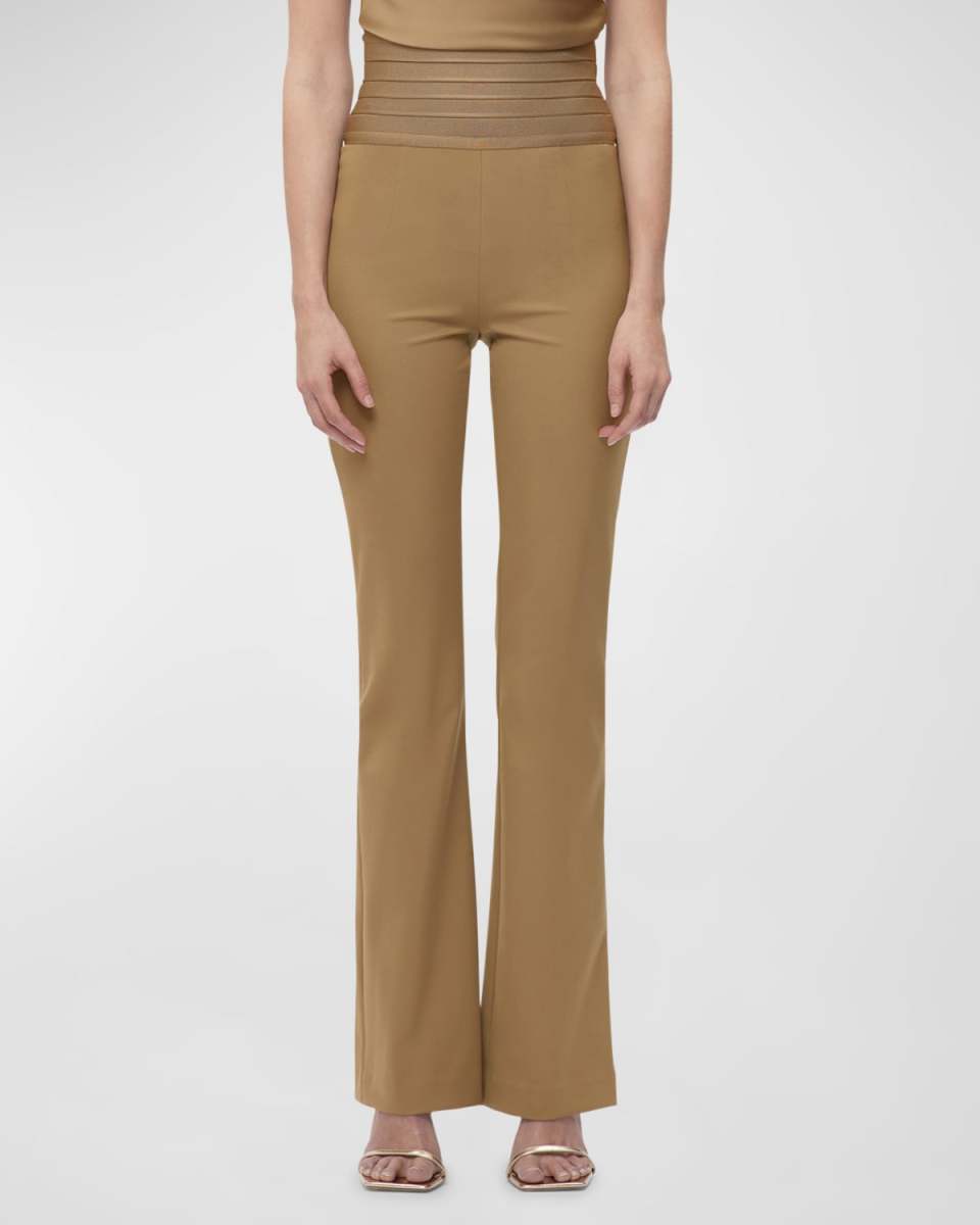 Emery Bandage-Waist Flared Pants