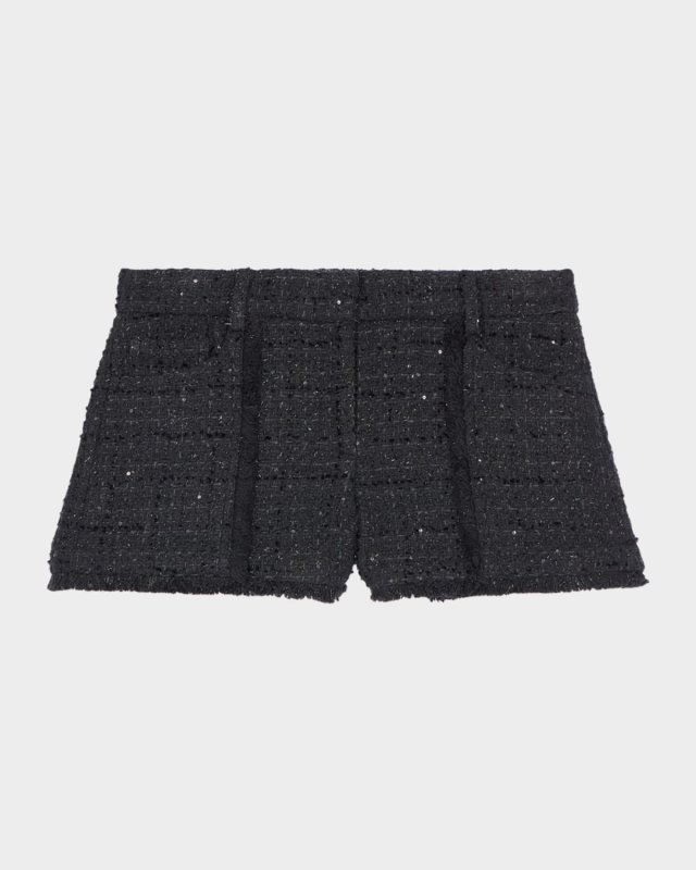 Fitted Tweed Shorts