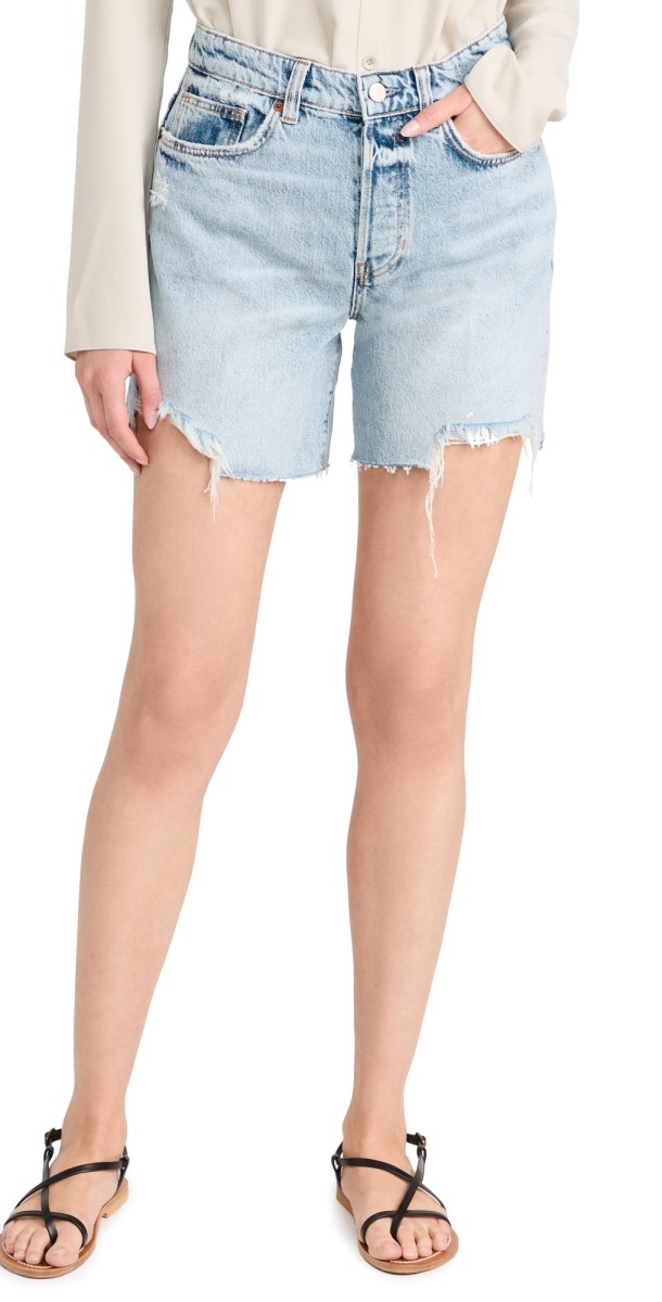 Reformation Raye Mid Rise Baggy Shorts Tenaya