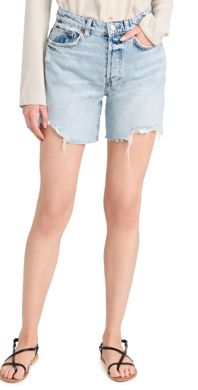 Reformation Raye Mid Rise Baggy Shorts Tenaya