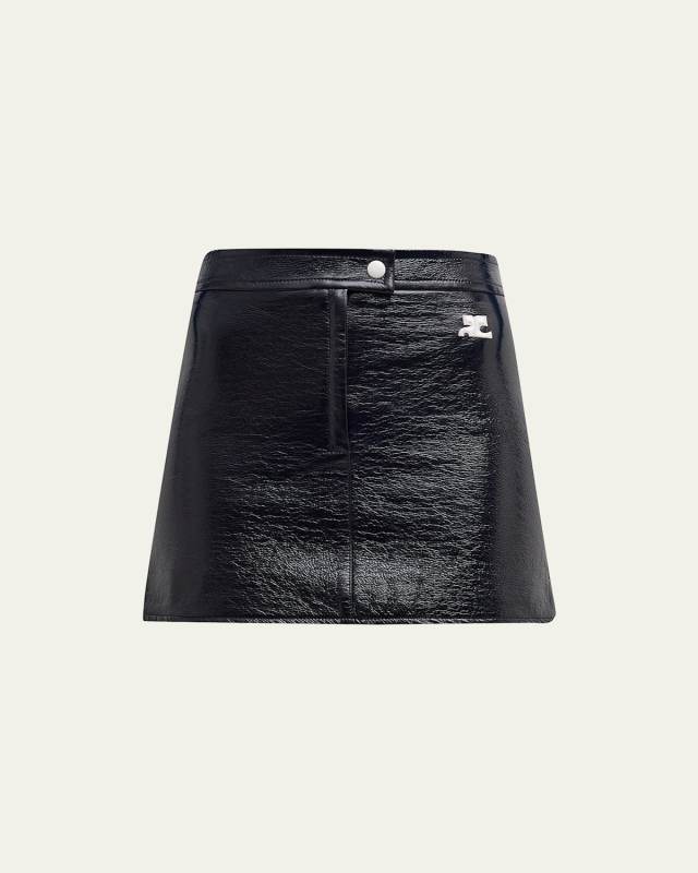 Reedition Vinyl Mini Skirt