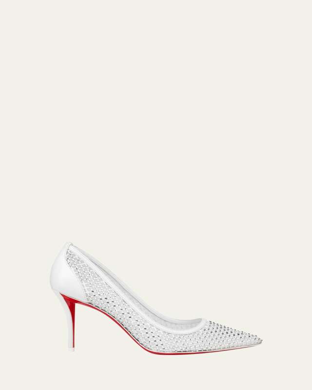 Apostropha Mesh Strass Red Sole Pumps