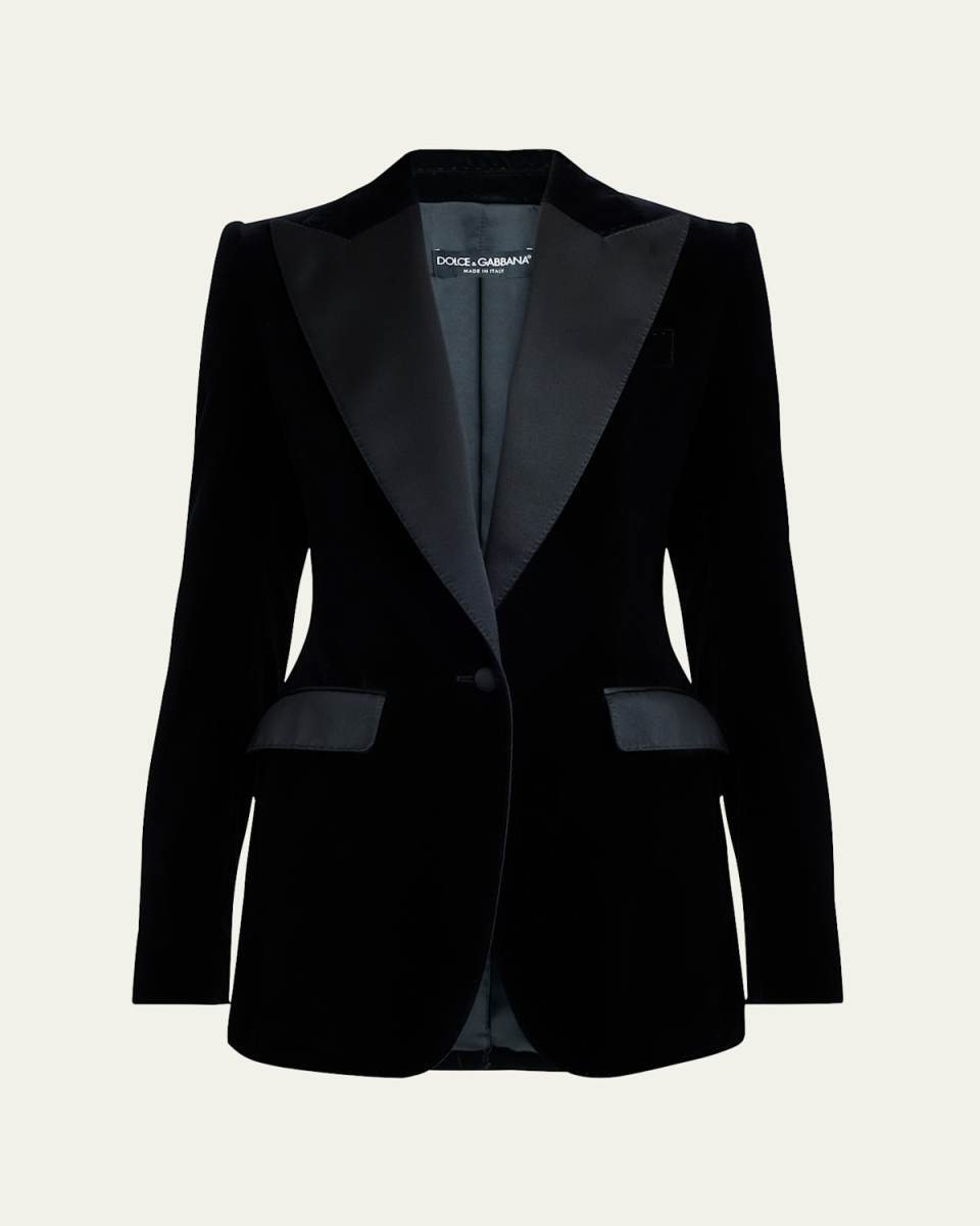 Velvet Tuxedo Tailored Jacket