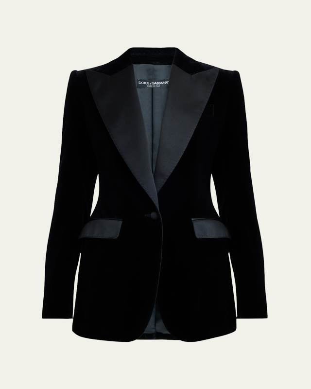 Velvet Tuxedo Tailored Jacket