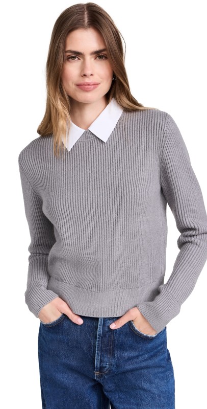 Favorite Daughter The Katie Sweater Ultimate Gray/White