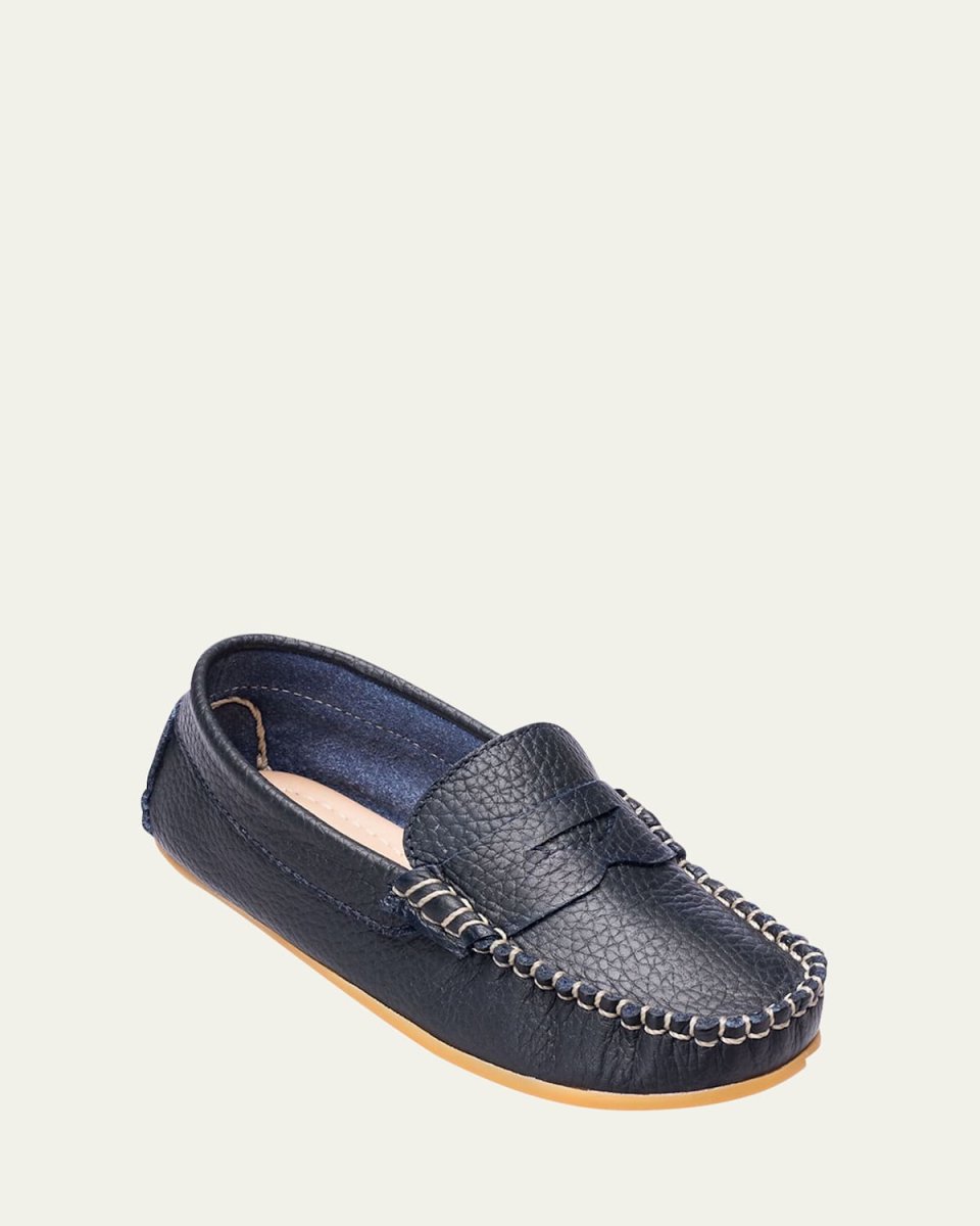 Boy's Alex Leather Driver Loafers,