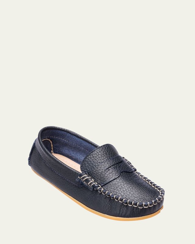 Boy's Alex Leather Driver Loafers,
