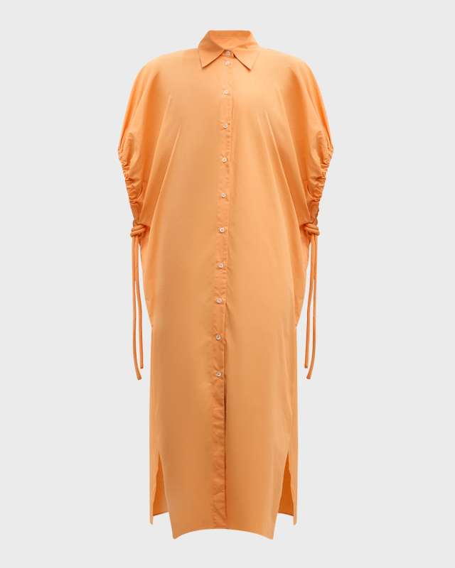 Sara Organic Cotton Poplin Midi Shirtdress