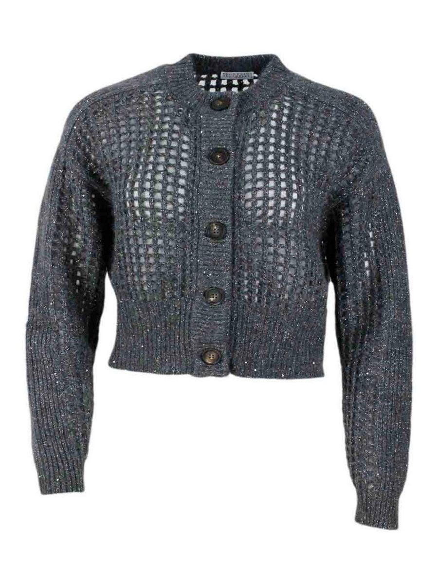 Brunello Cucinelli Pull Col Rond - Gris