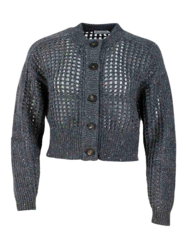 Brunello Cucinelli Pull Col Rond - Gris