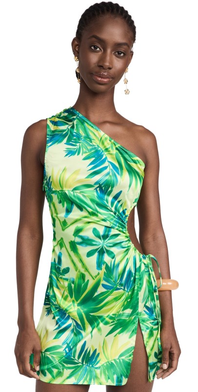 Runaway the Label Posanto Mini Dress Palm Print