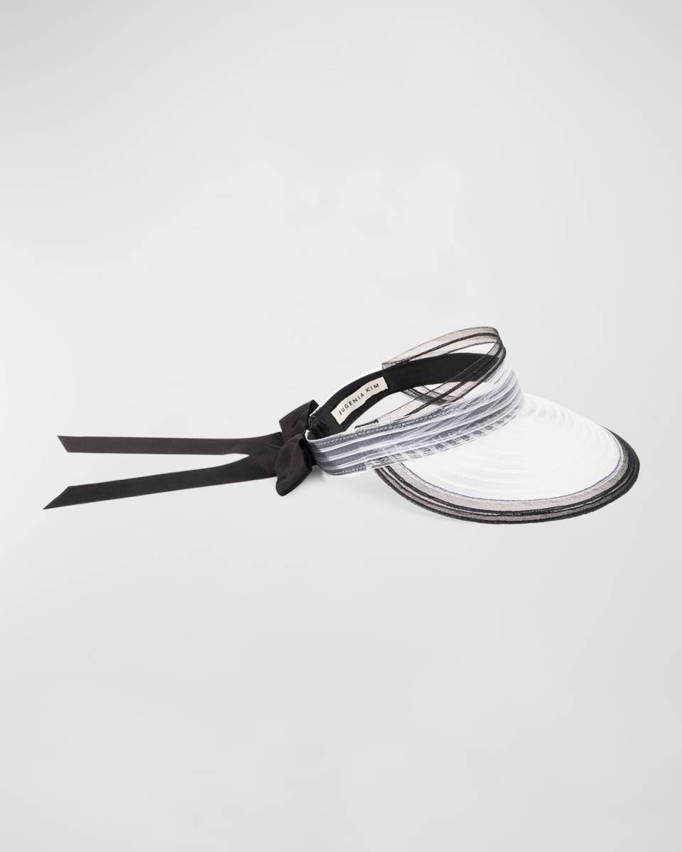 Ricky Faux Horsehair Visor With Bow