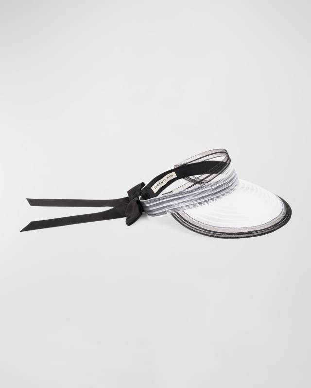Ricky Faux Horsehair Visor With Bow