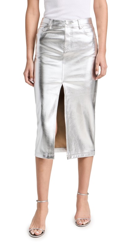 STAUD Oaklyn Skirt Silver