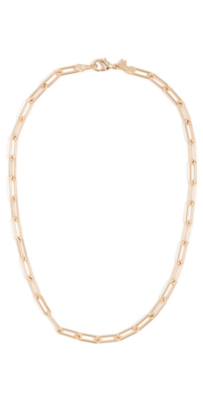 By Adina Eden Large Paperclip Link Necklace Gold